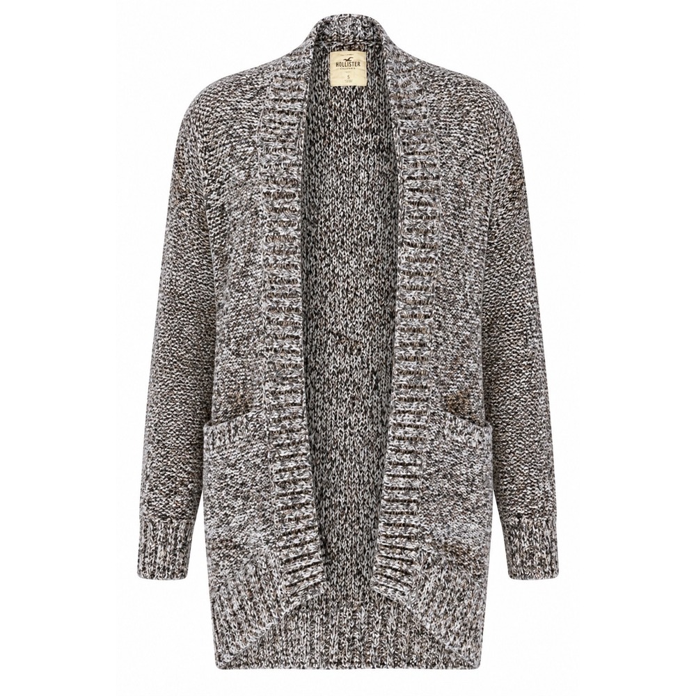 Hollister Womens Open Front Marled Knit Cardigan Sweater Small